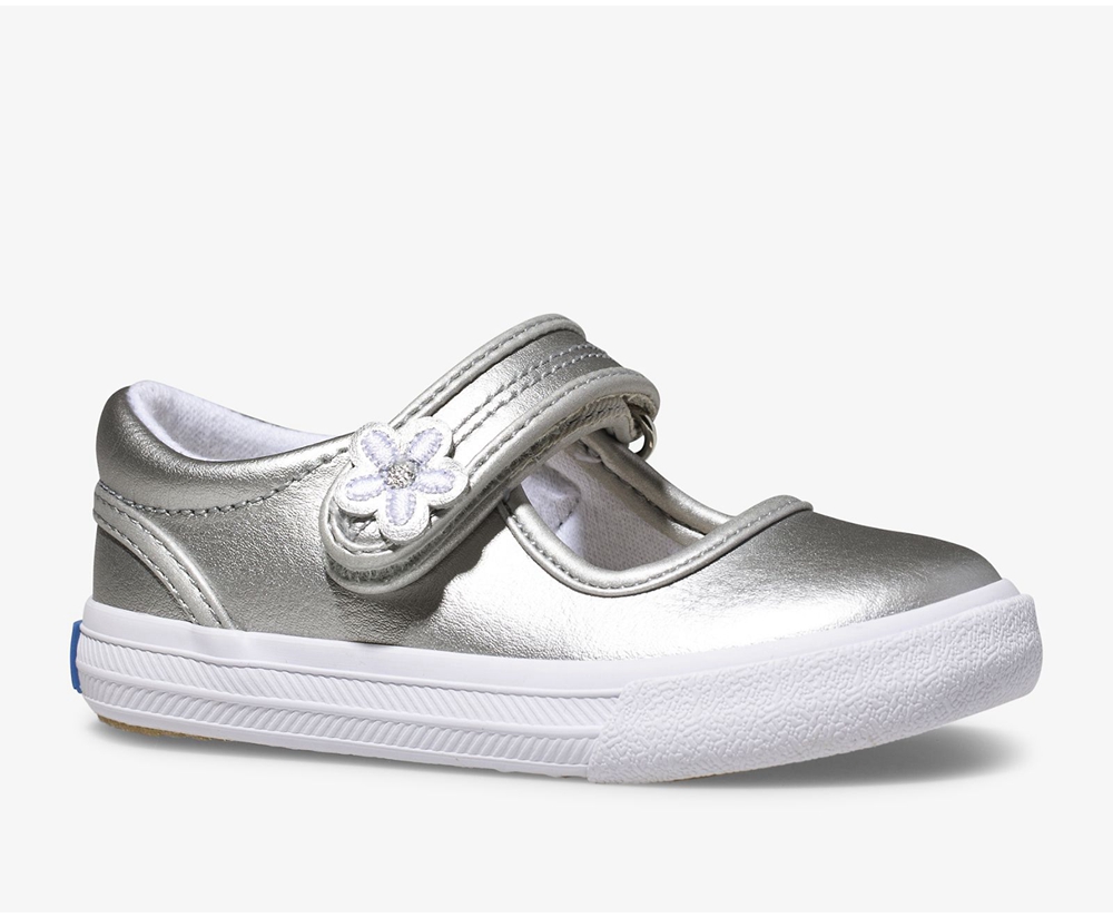 Keds Slip Ons Kinder Silber - Ella Mary Jane - WJA-284653